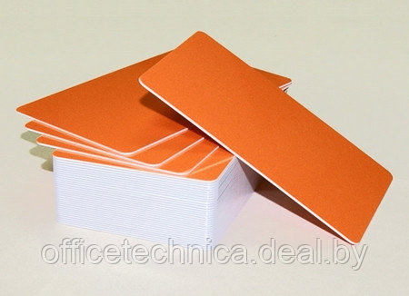 Пластиковые карты оранжевые RUSS-11089, 1 уп. (165 шт.) - фото 1 - id-p133922779