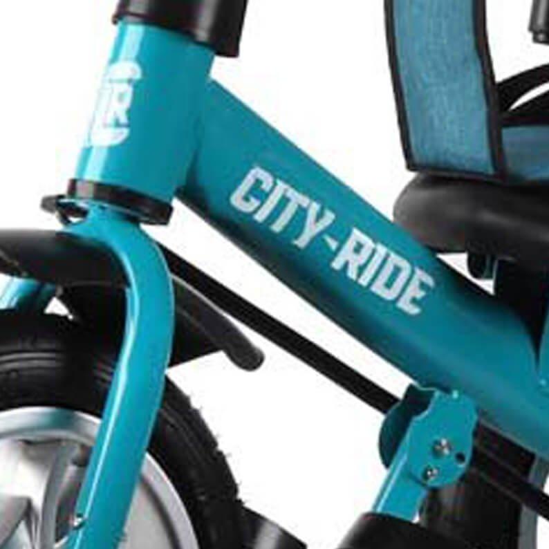 Трехколесный велосипед с ручкой City Ride COMFORT 05TQ бирюзовый - фото 3 - id-p180417250