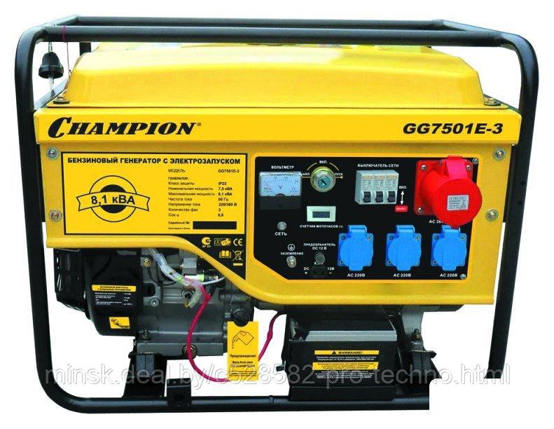 Бензиновый генератор Champion GG7501E-3