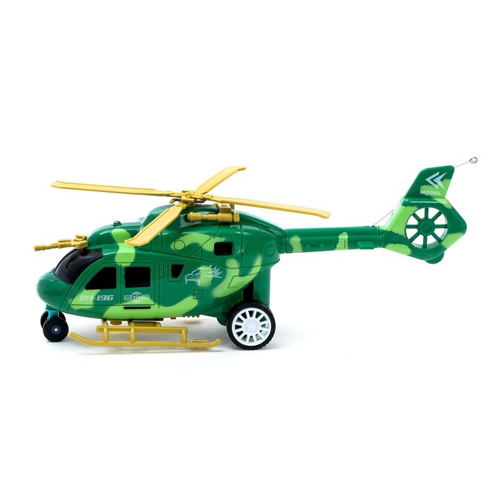 Вертолёт радиоуправляемый «Штурм в небе», свет, работает от батареек, цвет зелёный - фото 2 - id-p180505647