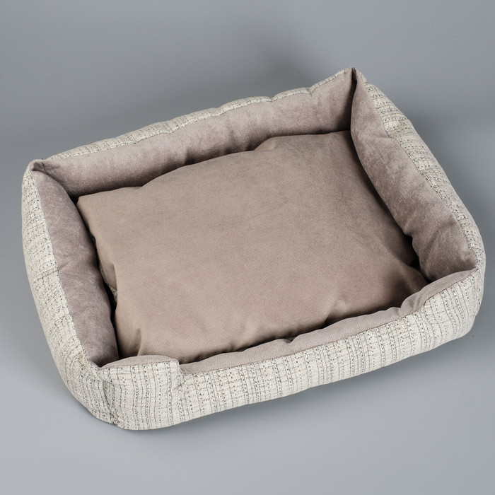 Лежанка-диван с двусторонней подушкой, 53 х 42 х 11 см, микс цветов - фото 3 - id-p180496820