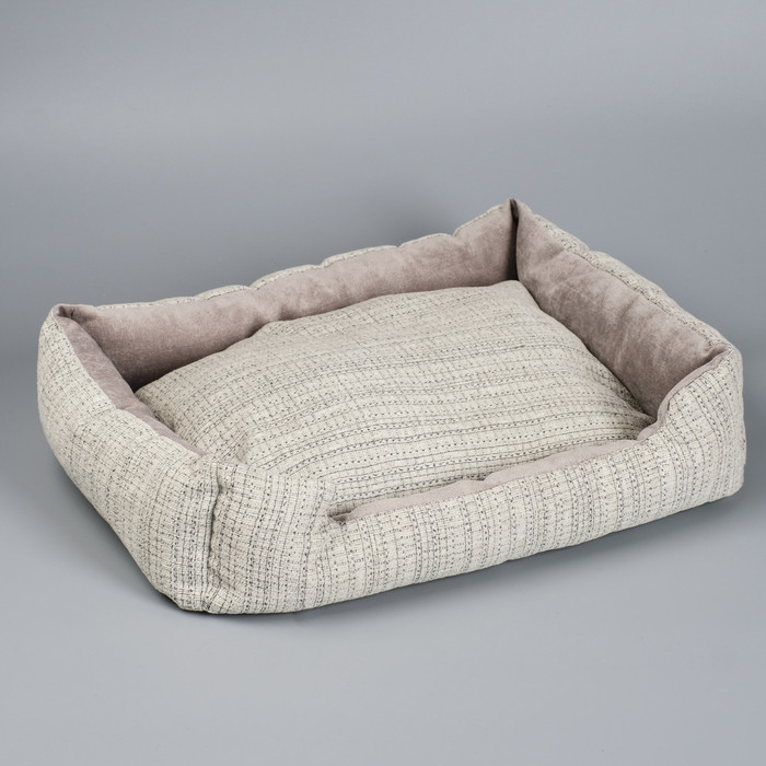 Лежанка-диван с двусторонней подушкой, 53 х 42 х 11 см, микс цветов - фото 7 - id-p180496820