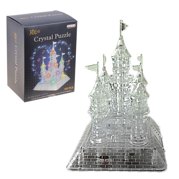 Пазл 3D кристаллический, «Сказочный замок», 105 деталей, световые и звуковые эффекты, работает от батареек - фото 1 - id-p180511667