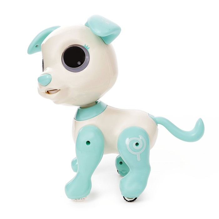 Робот-собака «Питомец: Щенок», радиоуправляемый, интерактивный, работает от аккумулятора, цвет бирюзовый - фото 2 - id-p180504759