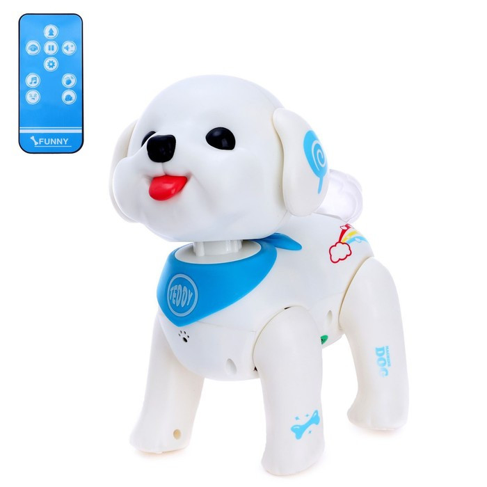 Робот радиоуправляемый «Милый щенок», русское озвучивание, реагирует на хлопки - фото 1 - id-p180504770