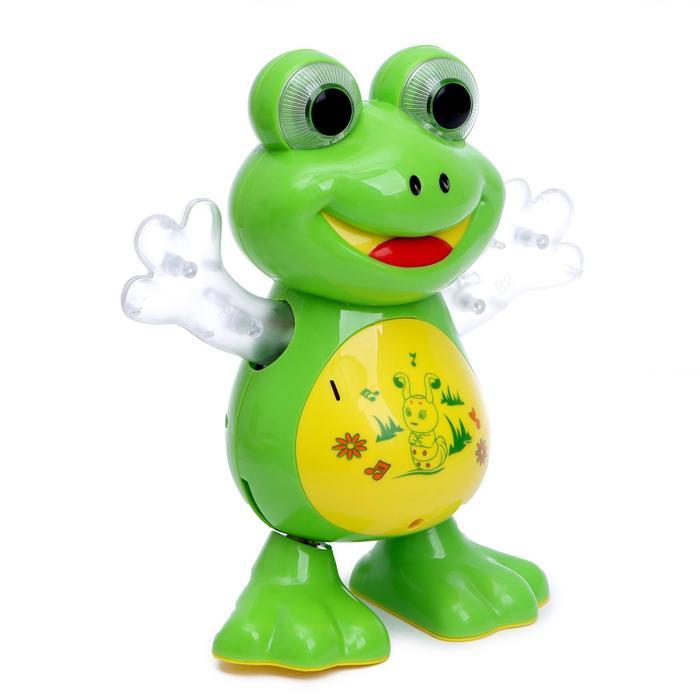 Игрушка «Лягушка», работает от батареек, танцует, световые и звуковые эффекты - фото 2 - id-p180499832