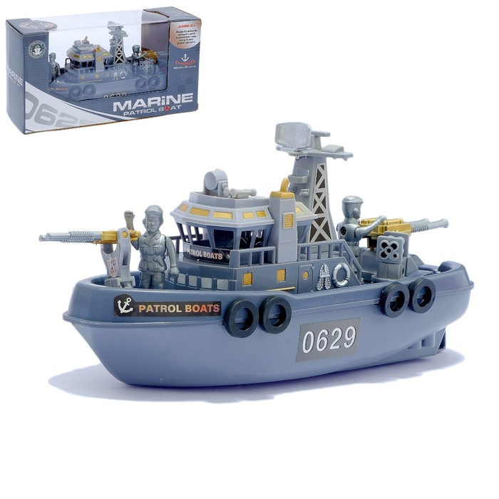 Детский корабль «Морской патруль», работает от батареек, световые и звуковые эффекты - фото 1 - id-p180502798