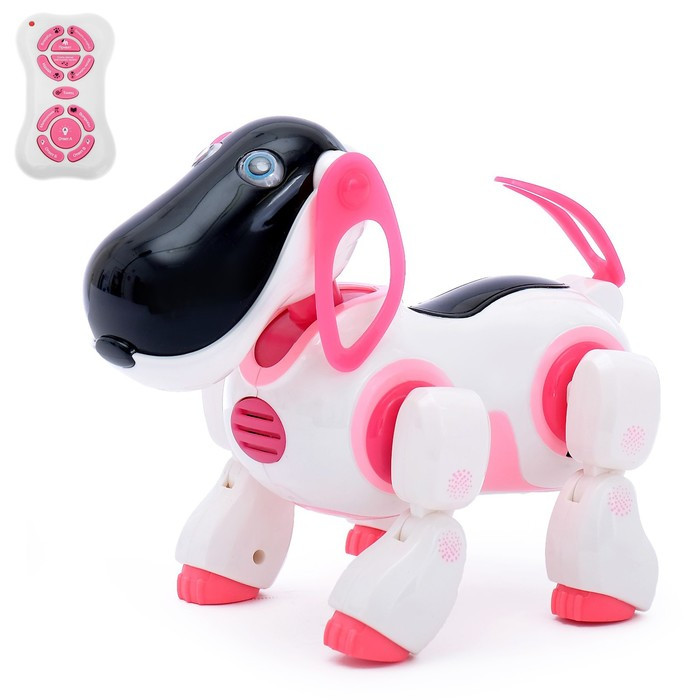 Робот-собака «Киберпёс Ки-Ки», радиоуправляемый, интерактивный, русское озвучивание, световые эффекты, цвет - фото 1 - id-p180504797