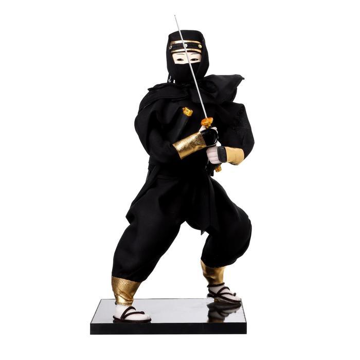 Кукла коллекционная "Чёрный ниндзя с мечом" 25х12,5х12,5 см - фото 5 - id-p180501870