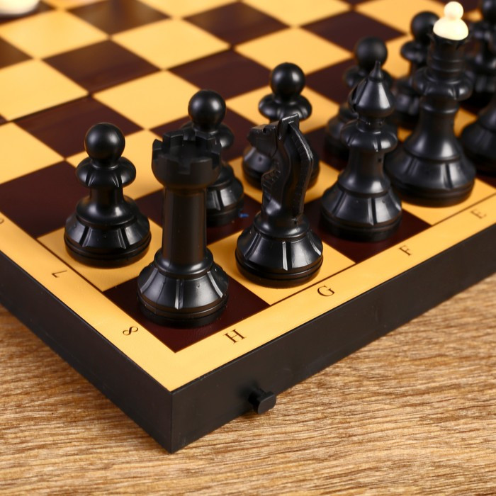 Настольная игра 2 в 1 "Семейная": шахматы, шашки, доска пластик 30 х 30 см - фото 5 - id-p180510786