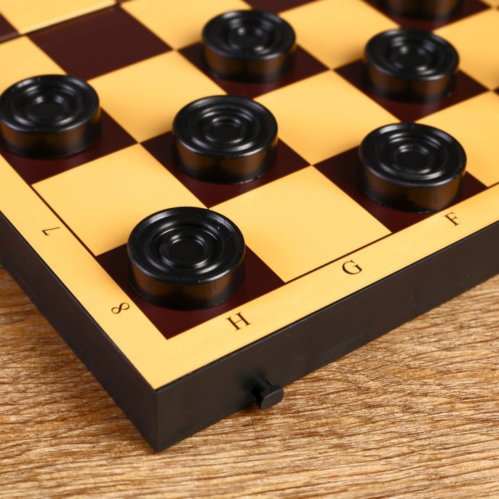Настольная игра 2 в 1 "Семейная": шахматы, шашки, доска пластик 30 х 30 см - фото 6 - id-p180510786