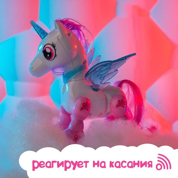 Интерактивная игрушка «Любимый единорог», катается, со световыми и звуковыми эффектами, реагирует на хлопки - фото 4 - id-p180499938