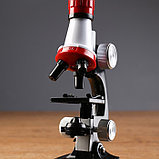 Микроскоп "Юный исследователь", кратность увеличения 1200х, 400х, 100х, с подсветкой, фото 5