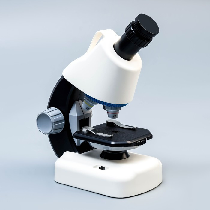 Микроскоп "Юный биолог" кратность до х1200, белый, подсветка - фото 3 - id-p180511873