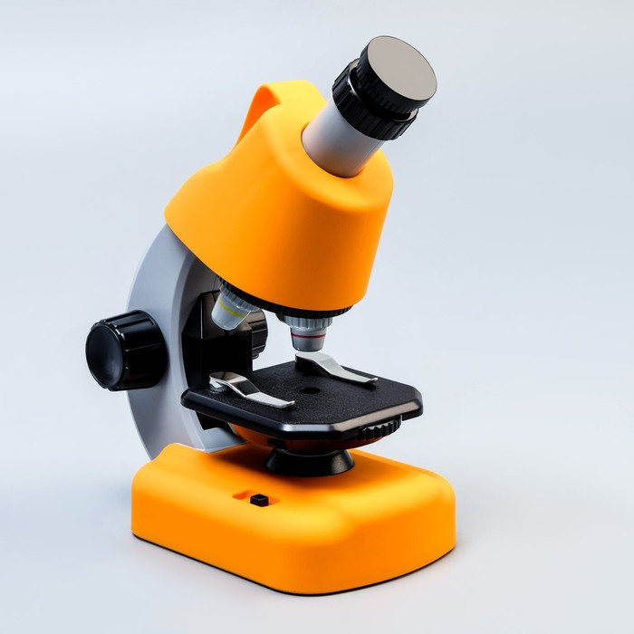Микроскоп "Юный биолог" кратность до х1200, желтый, подсветка - фото 3 - id-p180511875