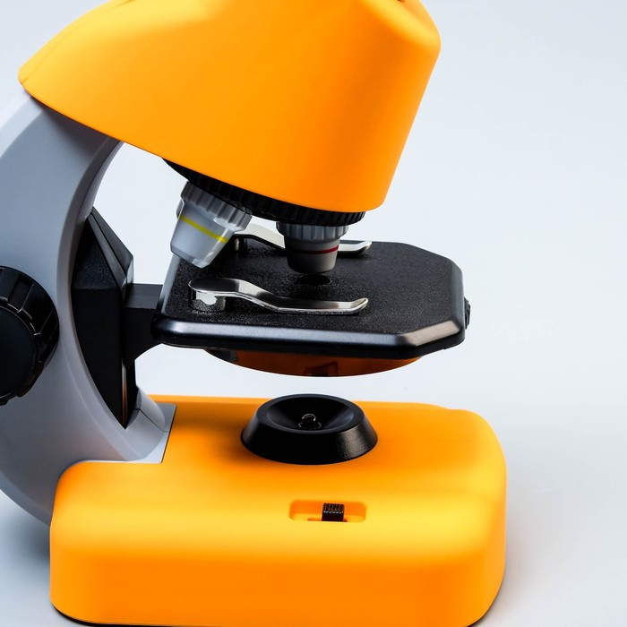 Микроскоп "Юный биолог" кратность до х1200, желтый, подсветка - фото 6 - id-p180511875