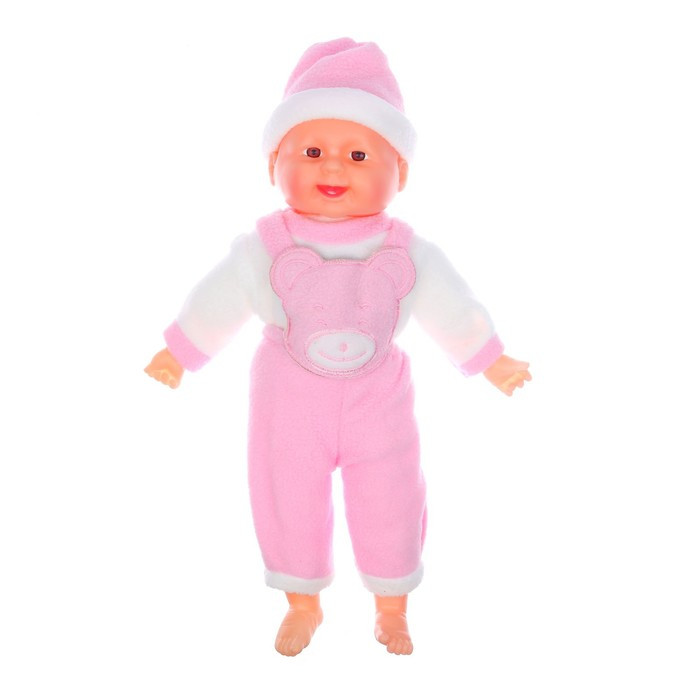 Мягкая игрушка «Кукла», розовый костюм, хохочет - фото 1 - id-p180502094