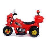 Электромобиль «Мотоцикл шерифа», цвет красный, фото 2