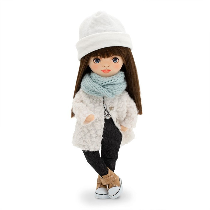 Мягкая кукла Sophie «В белой шубке», 32 см - фото 1 - id-p180502123