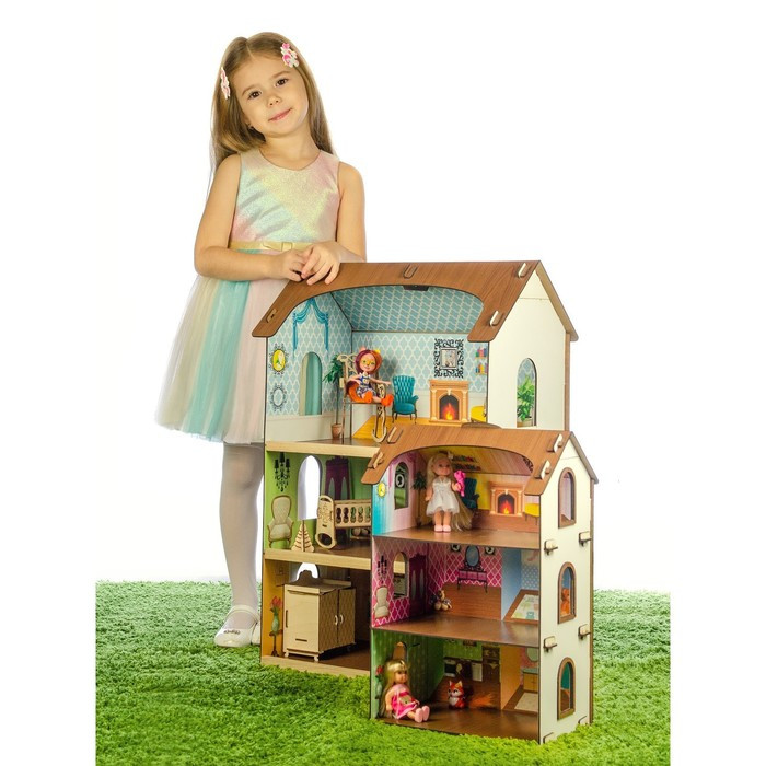 Деревянный домик с цветными обоями «Лоли» - фото 2 - id-p180501145