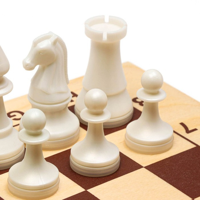 Шахматы турнирные, доска дерево 43 х 43 см, фигуры пластик, король h-10.5 см - фото 3 - id-p180511015