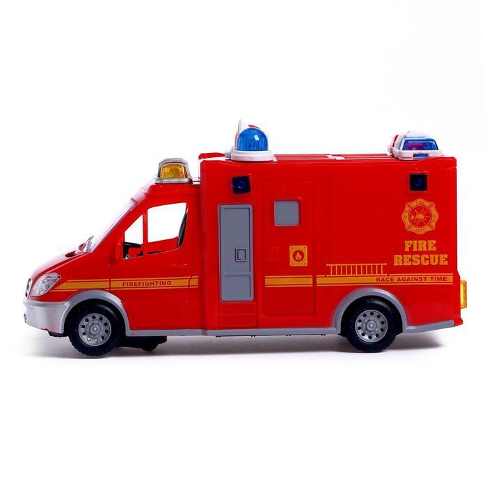 Машина «Пожарная служба», работает от батареек, световые и звуковые эффекты - фото 2 - id-p180506372