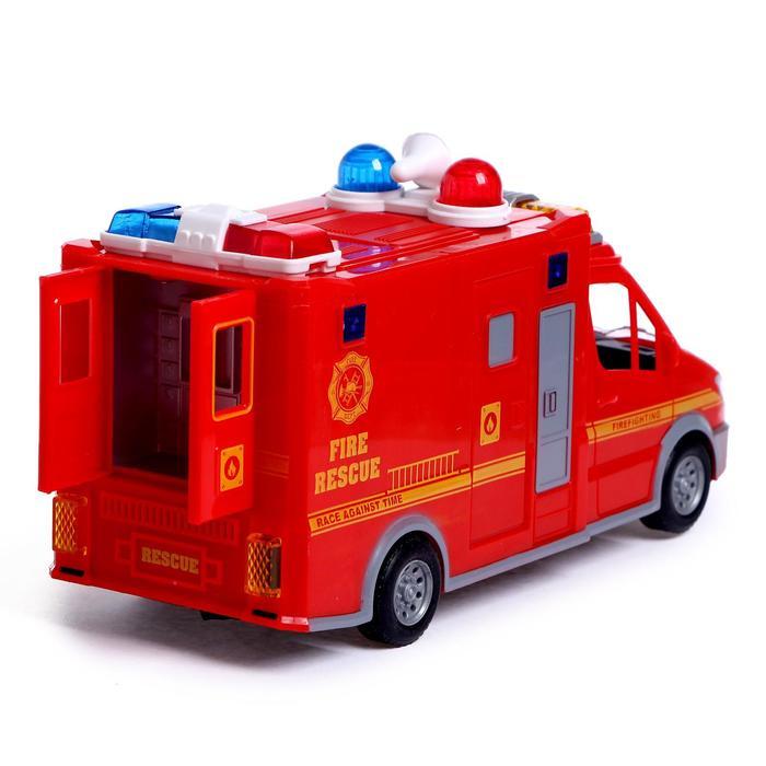 Машина «Пожарная служба», работает от батареек, световые и звуковые эффекты - фото 4 - id-p180506372