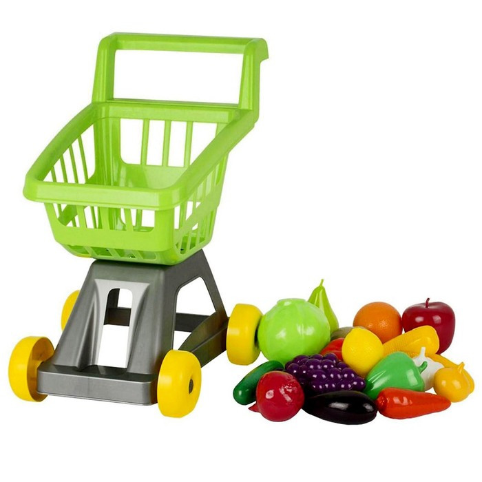 Тележка для супермаркета с фруктами и овощами, цвета МИКС - фото 5 - id-p180500516