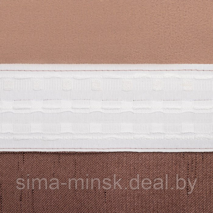 Штора портьерная Этель «Классика» цвет коричневый, на шторн.ленте 270х300 см,100% п/э - фото 3 - id-p180515399