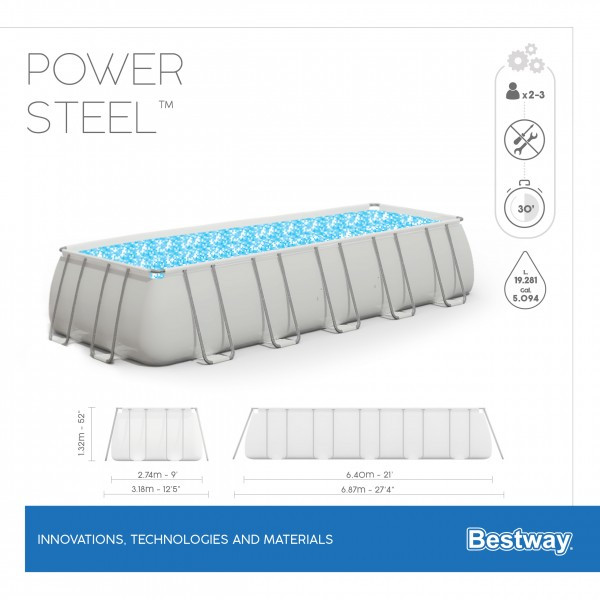 Каркасный бассейн BestWay Power Steel 5612B (640x274x132) - фото 2 - id-p180516446