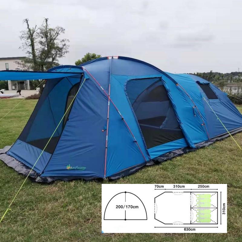 Туристическая кемпинговая палатка  6-ти местная Mircamping, арт.1600W-6 (630x310x200/170 см)