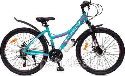 Велосипед 26 Greenway 6930M р.16 2021 (бирюзовый/розовый) - фото 1 - id-p180516269