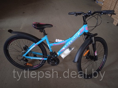 Велосипед 26 Greenway 6930M р.16 2021 (бирюзовый/розовый) - фото 2 - id-p180516269