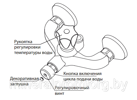 Смеситель порционный для душа Varion 9530900 с жесткой душевой стойкой - фото 3 - id-p180517226