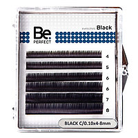 Be Perfect Чёрные ресницы Black, 6 линий, D 0.07