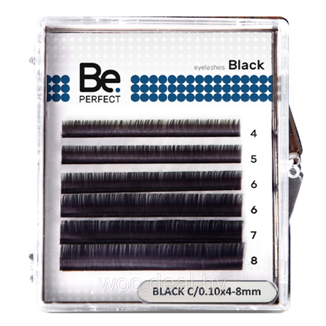 Be Perfect Чёрные ресницы Black, 6 линий, D 0.10 - фото 1 - id-p180519754