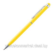 Ручка шариковая автоматическая "New Orleans", 0.7 мм, желтый, серебристый, стерж. синий