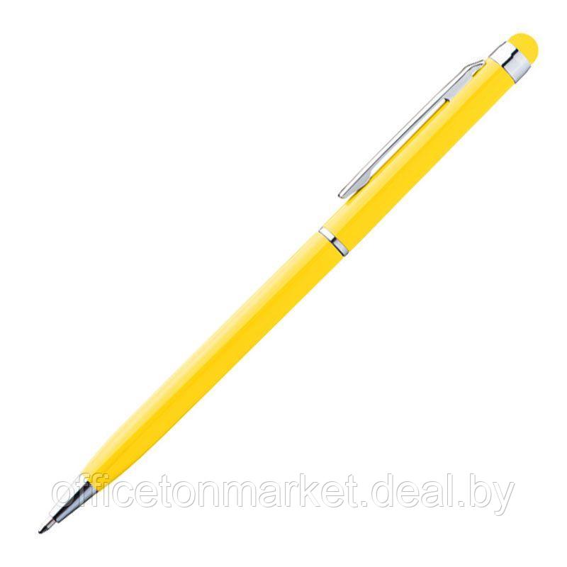 Ручка шариковая автоматическая "New Orleans", 0.7 мм, желтый, серебристый, стерж. синий - фото 1 - id-p162406798