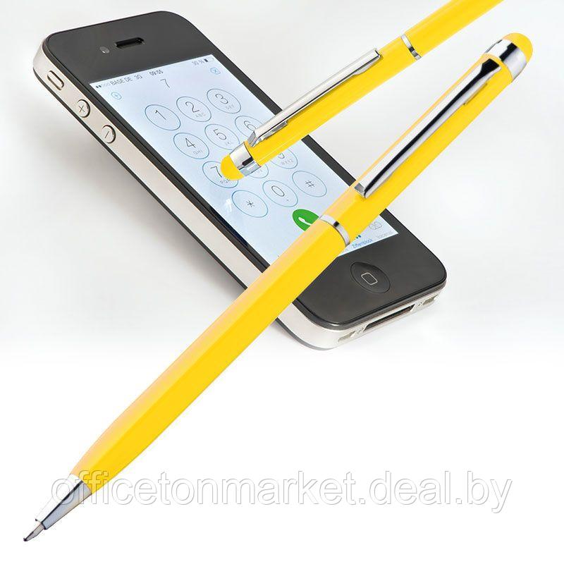 Ручка шариковая автоматическая "New Orleans", 0.7 мм, желтый, серебристый, стерж. синий - фото 3 - id-p162406798