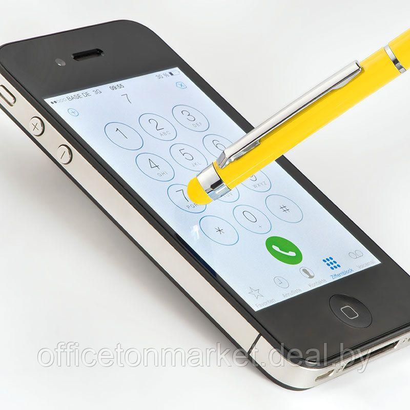 Ручка шариковая автоматическая "New Orleans", 0.7 мм, желтый, серебристый, стерж. синий - фото 4 - id-p162406798
