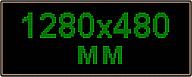 Светодиодное табло "Бегущая строка", 1280х480мм, цвет вывода информации зелёный (белый, синий, жёлтый)