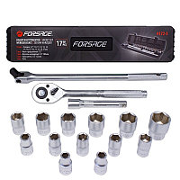 Набор инструментов 17пр 1/2"(6гр)(10-27мм) Forsage F-4172-5