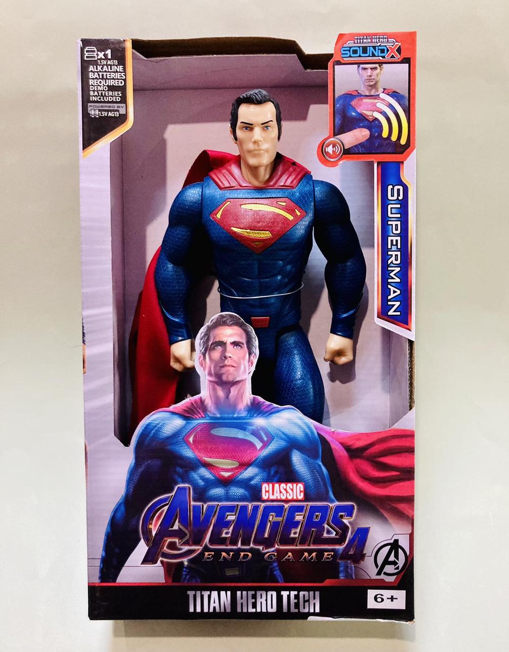 Фигурка супергероя "MARVEL" Марвел Супермен, звуковые эффекты, работает от батареек