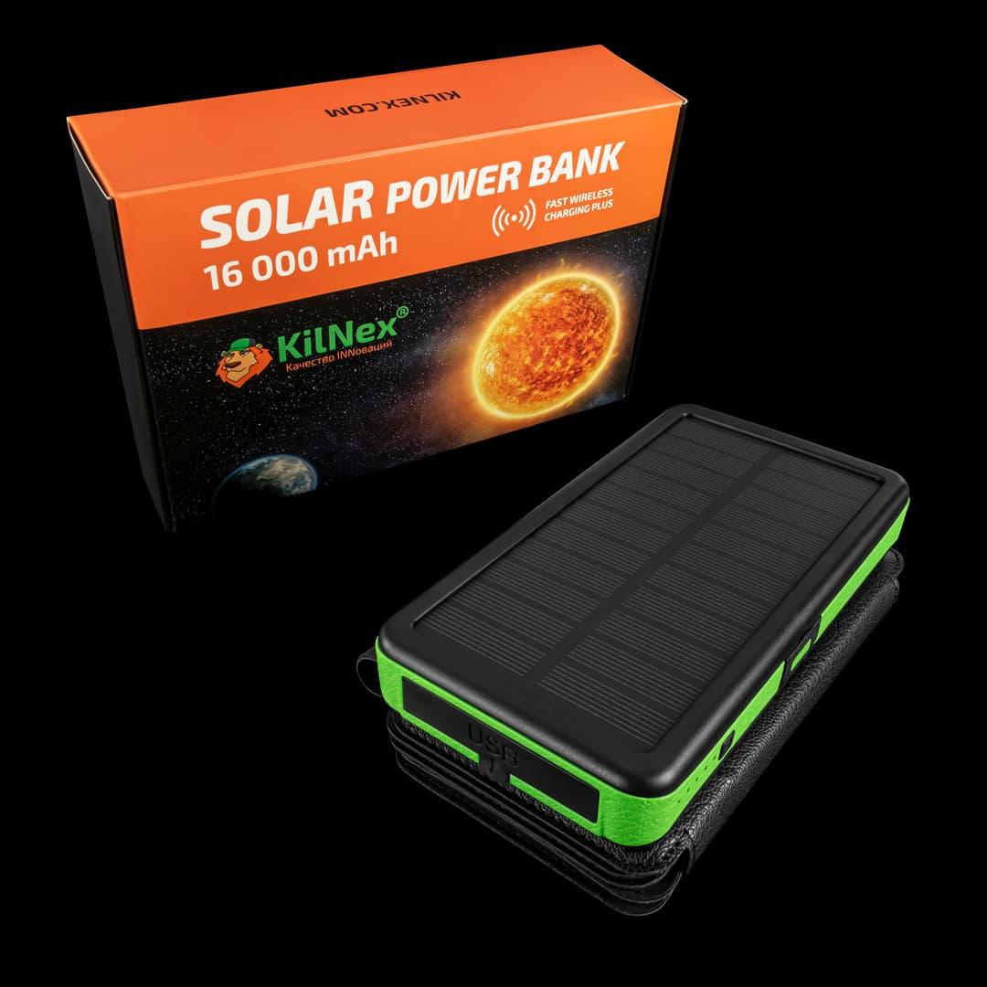 СОЛНЕЧНОЕ ПОРТАТИВНОЕ ЗАРЯДНОЕ УСТРОЙСТВО KILNEX POWER BANK 16000 LEXX - фото 6 - id-p180533428