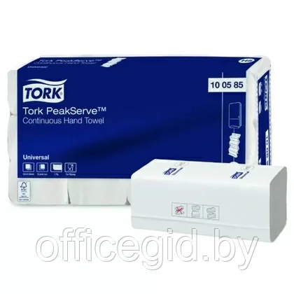 Полотенца бумажные листовые с непрерывной подачей, H5 "Tork PeakServe Universal", 1 слой, 410 листов