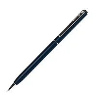 Ручка шариковая автоматическая "Slim 1100", 0.7 мм, синий матовый, серебристый, стерж. синий