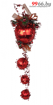 Новогодние рождественские колокольчики Jewel Night (6007-3) красный