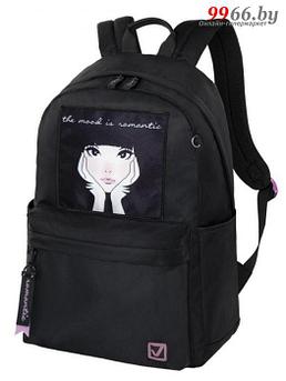 Детский школьный рюкзак подростковый ранец NS42 черный ученический для школы старшеклассника подростка девочки