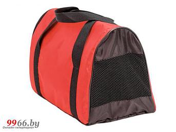 Тканевая сумка-переноска корзина контейнер для перевозки домашних животных кошек и собак питомцев красная NS77