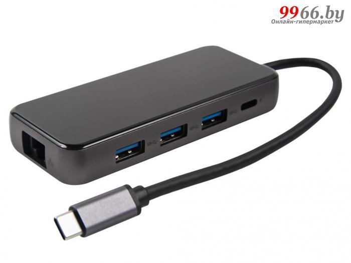 Аксессуар Адаптер Barn&Hollis для APPLE MacBook Multiport Type-C 8 in 1 Black УТ000027056